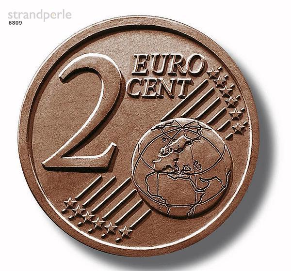 Nahaufnahme der zwei-Euro-Münze