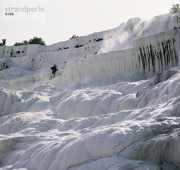 Quelle Wärme Wasserdampf Limette Veranda aussteigen Pamukkale Türkei