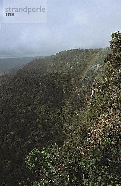 Regenbogen über Wald  Black River National Park  Mauritius