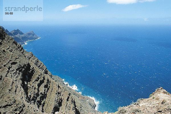 Erhöhte Ansicht von einer Küste  Gran Canaria  Kanarische Inseln  Spanien