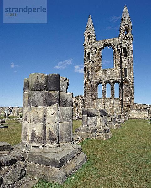 Alte Ruinen der Kathedrale St. Andrews Kathedrale  Schottland