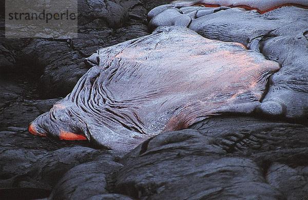 Nahaufnahme of molten Lava Eruption  Kilauea-Vulkan  Big Island  Hawaii  USA