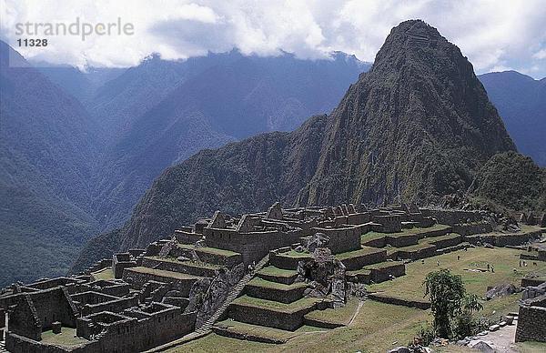 Vogelperspektive Anzeigen von alten Ruinen von Fort  Machu Picchu  Peru