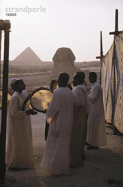 Männer Gizah  Ägypten Sphinx – Gesang