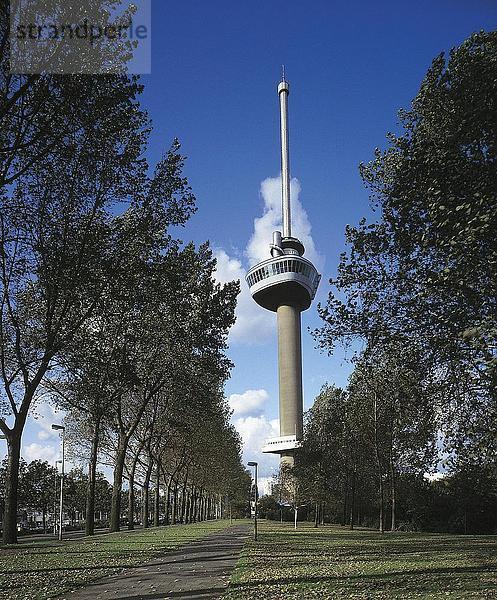 Untersicht of Communications  Euromast Turm  Rotterdam  Niederlande