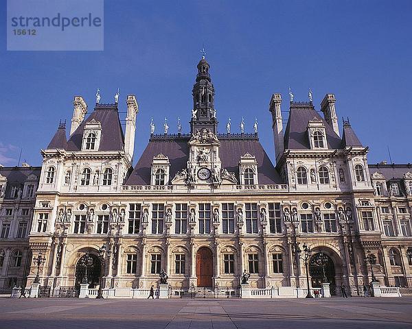 Fassade des Rathauses  Hotel De Ville  Paris  Ile  Frankreich