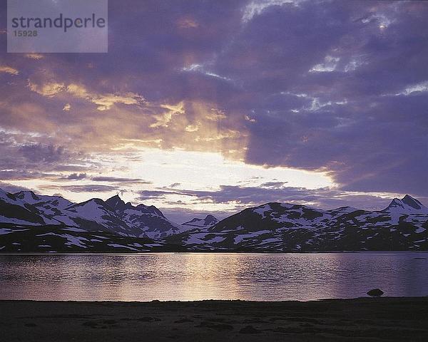 Gebirge am Seeufer  Tyin See  Jotunheimen  Norwegen