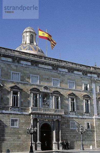 Fassade der Regierungsgebäude  Delegaci‹_N Del Gobierno  Barcelona  Katalonien  Spanien