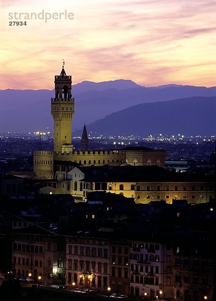 Erhöhte Ansicht der Stadt  Florenz  Toskana  Italien