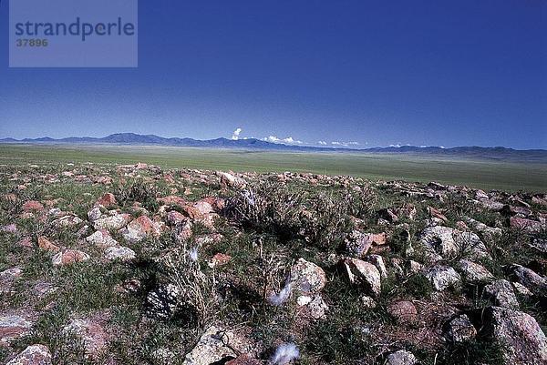 Felsen auf Landschaft  unabhängige Mongolei