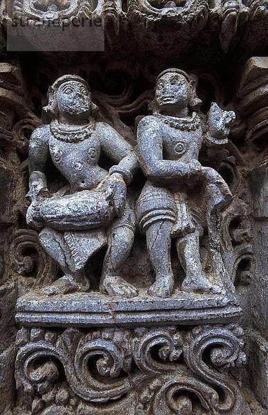 Statuen in Temple  Chennakesava  Bangalore  Karnataka  Indien