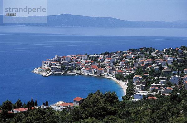 Stadt an der Küste  Makarska  Mitteldalmatien  Kroatien