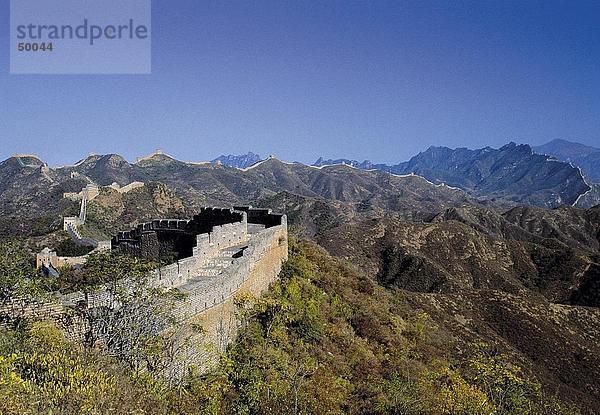 Historische Wand auf Bergwelt Ridge  Jinshanling  Great Wall Of China  China