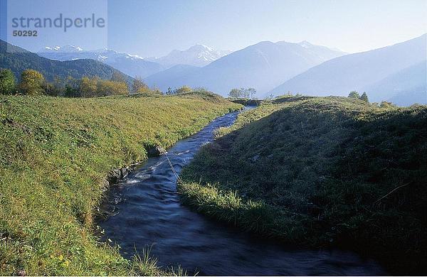 Creek an Berge  Vinschgau Valley  Alto Adige  Italien