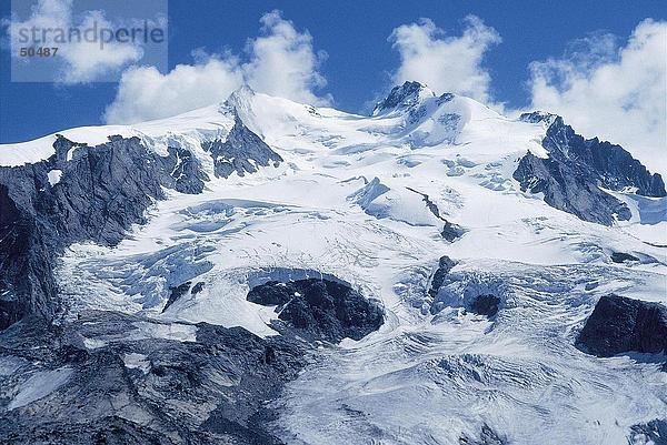 Untersicht der Gletscher  Schweizer Alpen  Schweiz