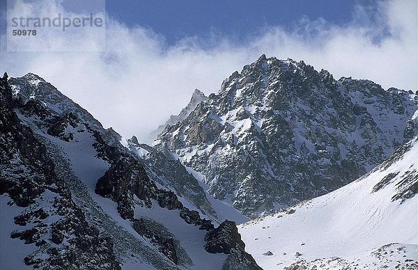 Berggipfeln bedeckt mit Schneien  Alam Kooh  Elburs-Gebirge  Iran