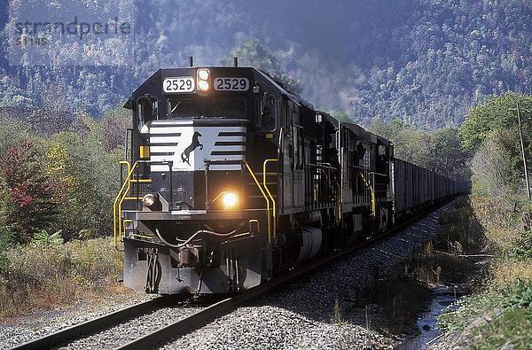 Zug auf Track  West Virginia  USA