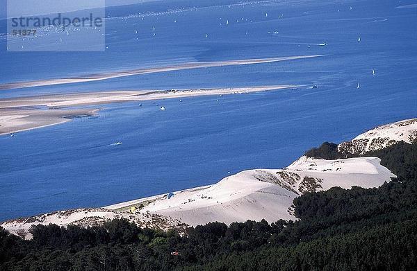 Luftbild des Sanddüne  Dune Pilat  Bassin d' Arcachon  Gironde  Frankreich