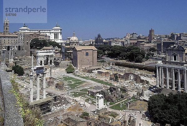 Erhöhte Ansicht des Forums  Rom  Italien