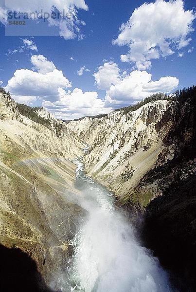 Luftbild des River  Yellowstone River  Yellowstone National Park  Wyoming  USA