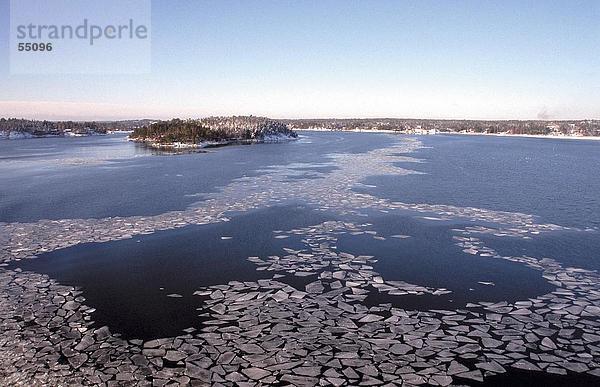 Wasser Meer Eis fließen Schweden