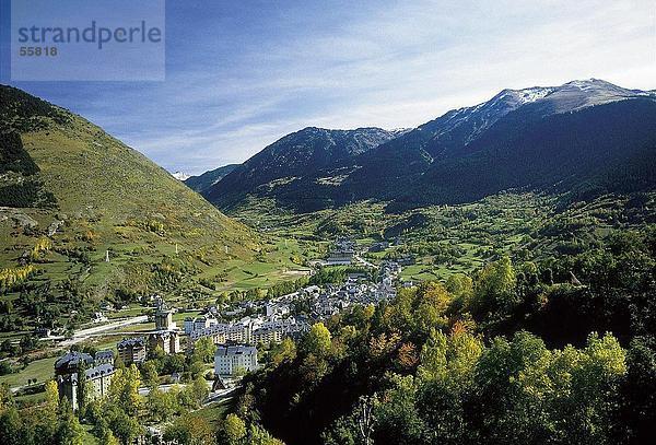 Vogelperspektive vie Wof Tal  d ' Aran  Lleida  Provinz Lerida  Spanien