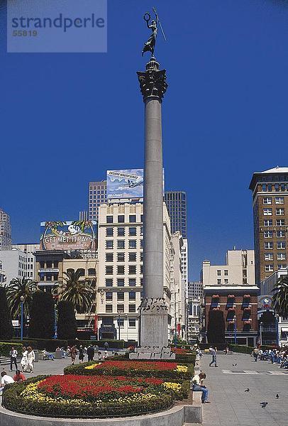 Memorial Säule bei öffentlichen Platz  Union Square  San Francisco  Kalifornien  USA