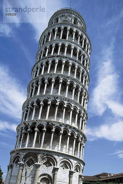 Untersicht des Turms  schiefen Turm von Pisa  Pisa  Pisa Provinz  Toskana  Italien