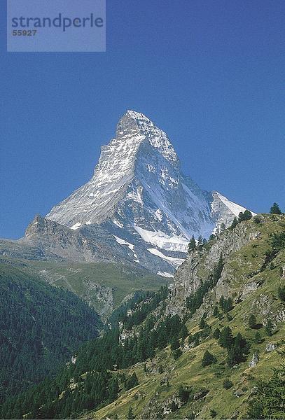 Untersicht Berg  Matterhorn  Schweiz  Europa