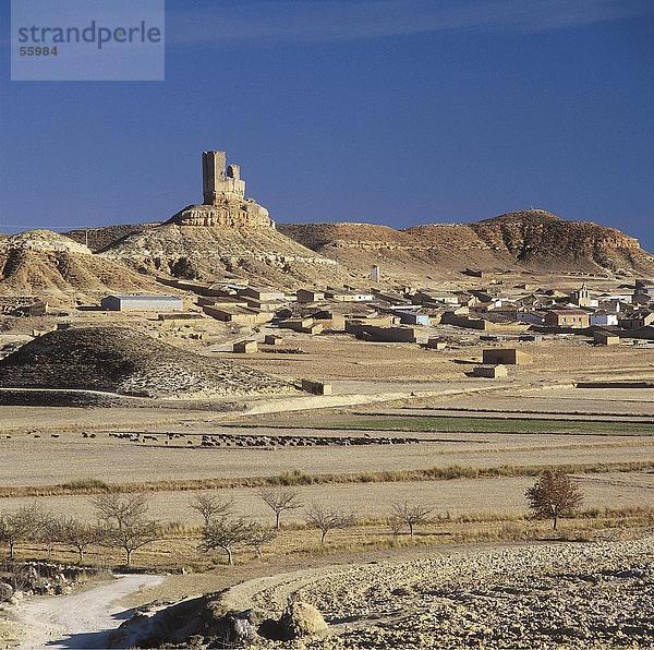 Untersicht der maurischen Burg  Soria  Spanien  Europa