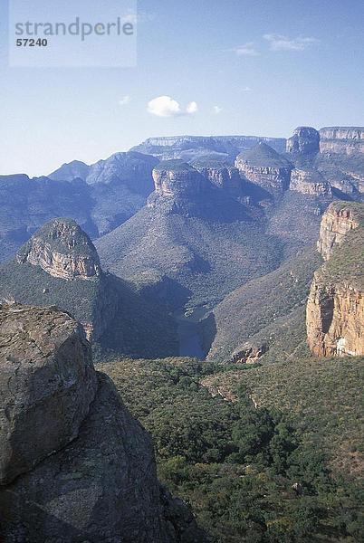 Erhöhte Ansicht des Tales  Blyde River Canyon  Mpumalanga  Südafrika
