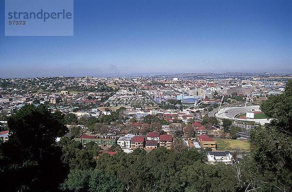 Luftbild von einer Stadt  Johannesburg  Provinz Gauteng  Südafrika
