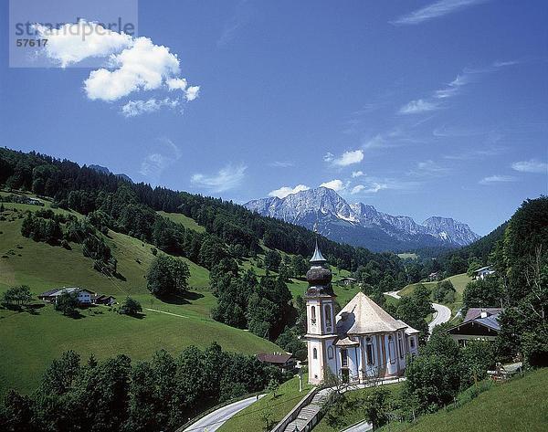 Kirche am Hang  Maria Eck  Siegsdorf  Bayern  Deutschland