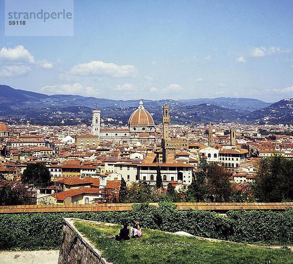 Erhöhte Ansicht der Stadtansicht  Italien  Europa