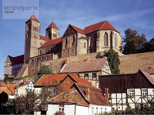 Untersicht of Castle  Quedlinburg  Sachsen-Anhalt  Deutschland  Europa