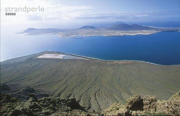 Erhöhte Ansicht der Landschaft  Kanarische Inseln  Spanien  Europa