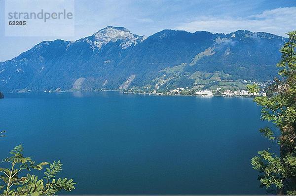 Erhöhte Ansicht eines Sees  Schweiz