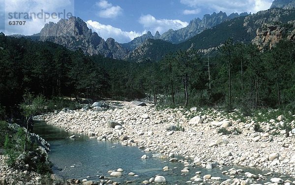 Fluss  der durch Landschaft  Sari-Solenzara  Frankreich