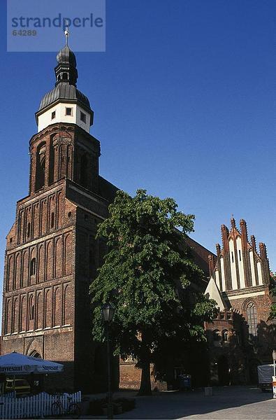 Untersicht der Kirche  Cottbus  Brandenburg  Deutschland