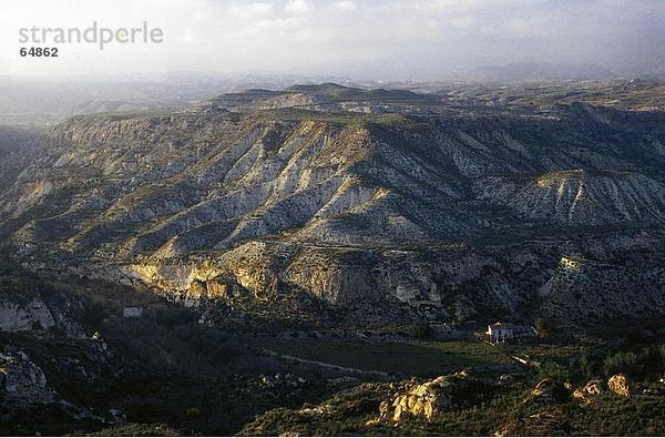 Erhöhte Ansicht ein Gebirge  Mojacar  Andalusien  Spanien