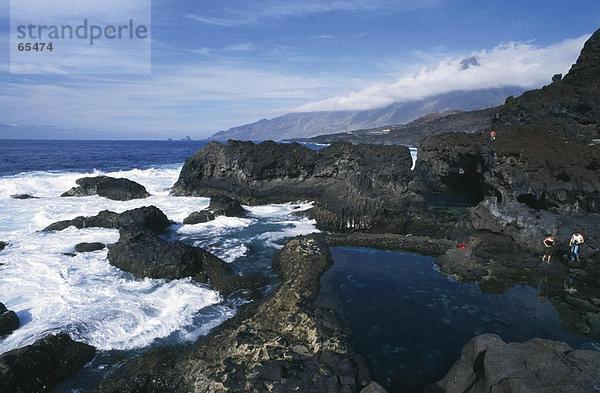 Felsformation an der Küste  Tigaday  El Hierro  Kanaren  Spanien