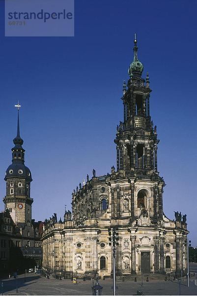 Fassade der Kirche  Dresden  Sachsen  Deutschland