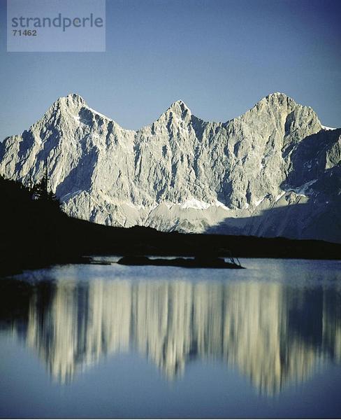 10063372  Landschaft  Abend  Dachsteingebirge  Mittersee  Österreich  Europa  Schladming  Spiegelung  Steiermark