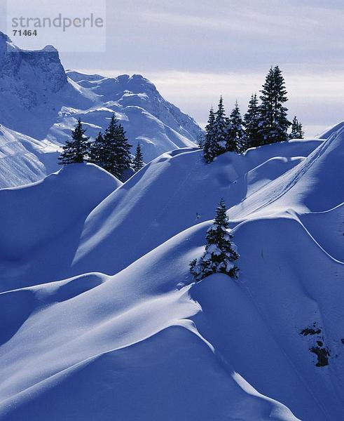 10063462  Bergpanorama  Landschaft  Gips Löcher in der Nähe von Oberlech  Österreich  Europa  Vorarlberg  Winter