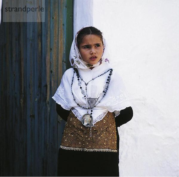 10102424  Ibiza  Mädchen  Spanien  Europa  Trachten  Portrait  Folklore  Tradition  Balearen  Kind