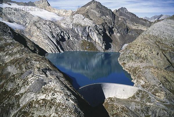 10203576  Energie  Lago Cavagnoli  Luftaufnahme  Maggia Arbeit  Schweiz  Europa  Damm  Stausee  See  Meer  Tessin  Überblick