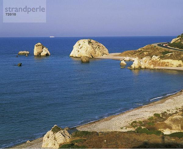 10206736  Aphrodite Rock  Felsen  Küste  Meer  Landschaft  Fels  Klippe  Paphos  Strand  Meer  Street  Zypern