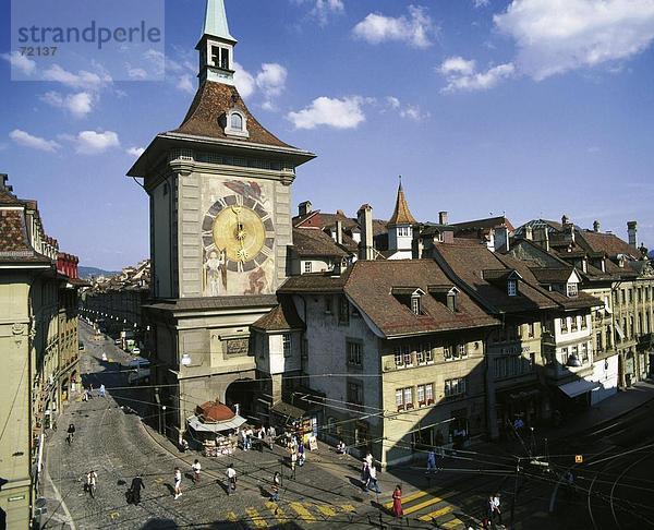 10228501  Stadt  Stadt  Bern  Schweiz  Europa  Straße  von oben  Zeitglockenturm  Old Town