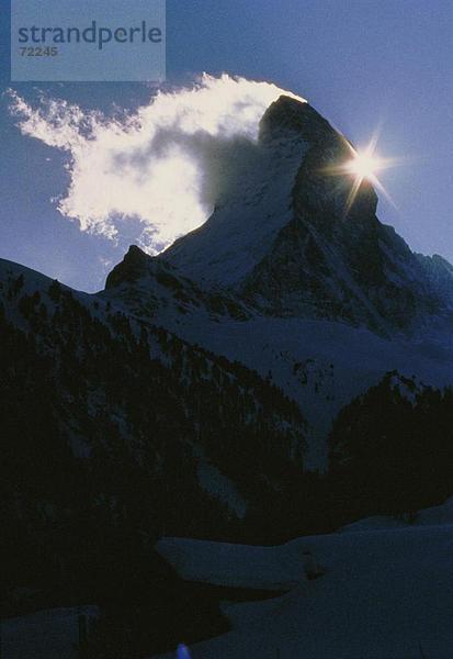 10252970  Gegenlicht  Gipfel Gipfel  Matterhorn  Sehenswürdigkeit  Berg  Schweiz  Europa  Berge  Alpen  Alps  Reflexion