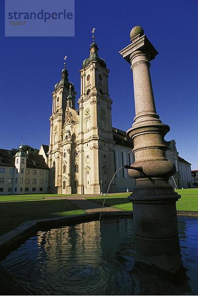 10255499  Ansicht  Brunnen  Schweiz  Europa  Stadt  Stadt  St.Gallen  Bleistift Kirche  Wiese